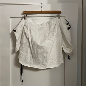 Romeo-Juliet Couture White Off-Shoulder Blouse